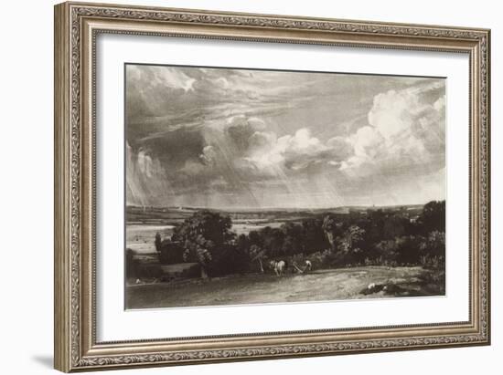 Summerland, Engraved by David Lucas (1802-81) (Mezzotint)-John Constable-Framed Giclee Print