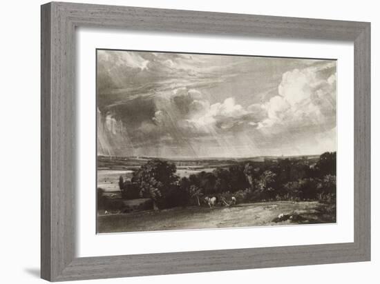 Summerland, Engraved by David Lucas (1802-81) (Mezzotint)-John Constable-Framed Giclee Print