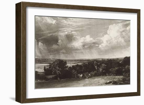 Summerland, Engraved by David Lucas (1802-81) (Mezzotint)-John Constable-Framed Giclee Print