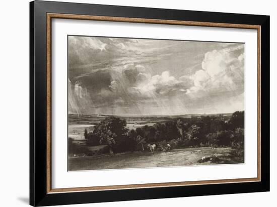 Summerland, Engraved by David Lucas (1802-81) (Mezzotint)-John Constable-Framed Giclee Print