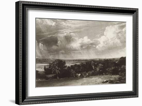 Summerland, Engraved by David Lucas (1802-81) (Mezzotint)-John Constable-Framed Giclee Print