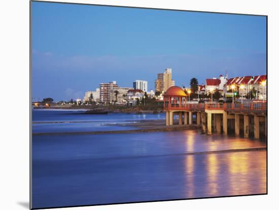 Summerstrand Beachfront at Dusk, Port Elizabeth, Eastern Cape, South Africa-Ian Trower-Mounted Photographic Print