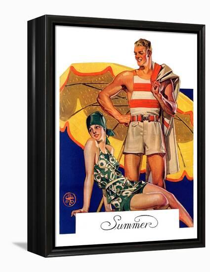 "Summertime, 1927,"August 27, 1927-Joseph Christian Leyendecker-Framed Premier Image Canvas