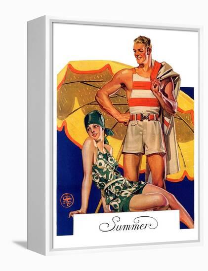 "Summertime, 1927,"August 27, 1927-Joseph Christian Leyendecker-Framed Premier Image Canvas