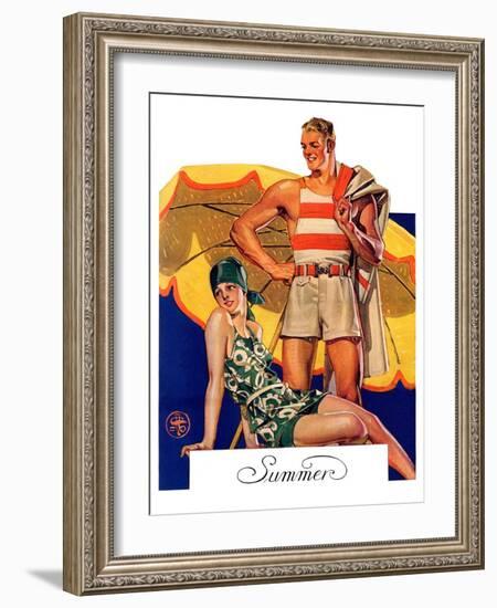 "Summertime, 1927,"August 27, 1927-Joseph Christian Leyendecker-Framed Giclee Print