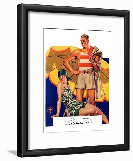 "Summertime, 1927,"August 27, 1927-Joseph Christian Leyendecker-Framed Giclee Print