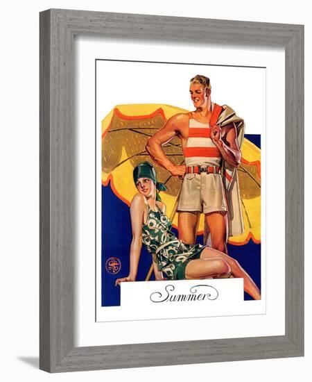 "Summertime, 1927,"August 27, 1927-Joseph Christian Leyendecker-Framed Giclee Print