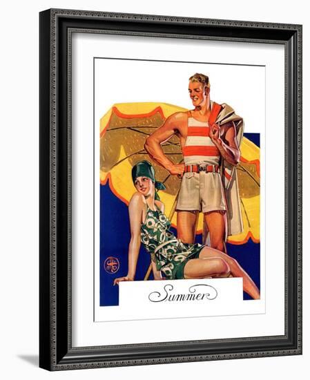 "Summertime, 1927,"August 27, 1927-Joseph Christian Leyendecker-Framed Giclee Print