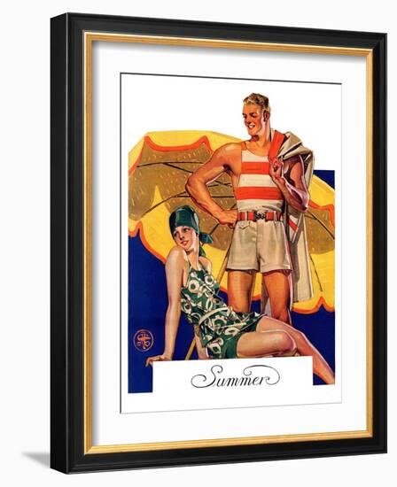 "Summertime, 1927,"August 27, 1927-Joseph Christian Leyendecker-Framed Giclee Print