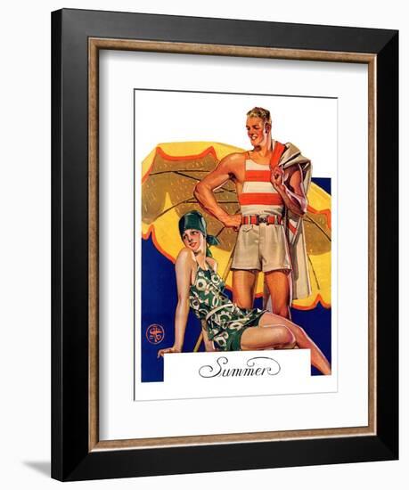 "Summertime, 1927,"August 27, 1927-Joseph Christian Leyendecker-Framed Giclee Print