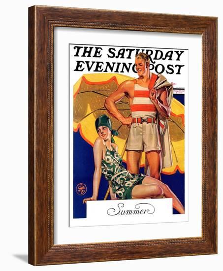 "Summertime, 1927," Saturday Evening Post Cover, August 27, 1927-Joseph Christian Leyendecker-Framed Giclee Print