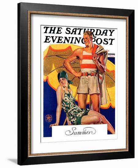 "Summertime, 1927," Saturday Evening Post Cover, August 27, 1927-Joseph Christian Leyendecker-Framed Giclee Print