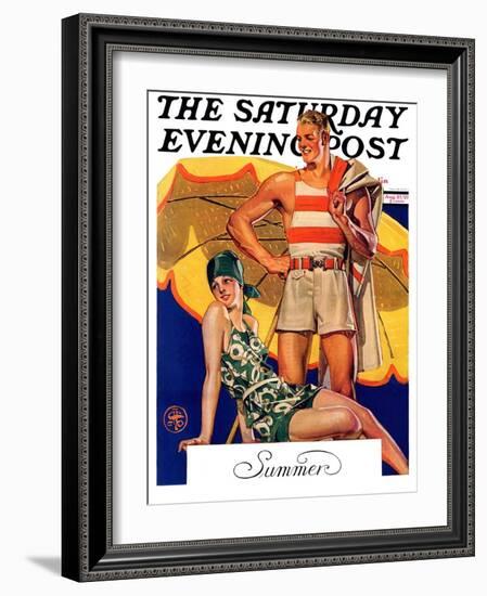 "Summertime, 1927," Saturday Evening Post Cover, August 27, 1927-Joseph Christian Leyendecker-Framed Giclee Print