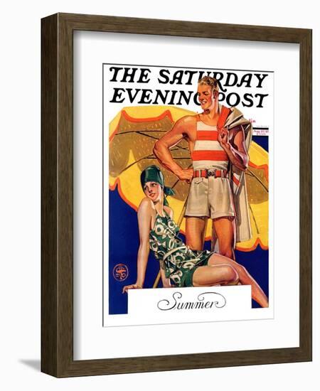 "Summertime, 1927," Saturday Evening Post Cover, August 27, 1927-Joseph Christian Leyendecker-Framed Giclee Print