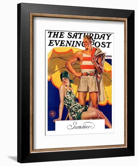 "Summertime, 1927," Saturday Evening Post Cover, August 27, 1927-Joseph Christian Leyendecker-Framed Giclee Print