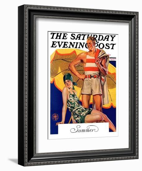 "Summertime, 1927," Saturday Evening Post Cover, August 27, 1927-Joseph Christian Leyendecker-Framed Giclee Print