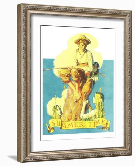 "Summertime, 1933", August 5,1933-Norman Rockwell-Framed Giclee Print