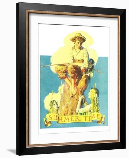 "Summertime, 1933", August 5,1933-Norman Rockwell-Framed Giclee Print