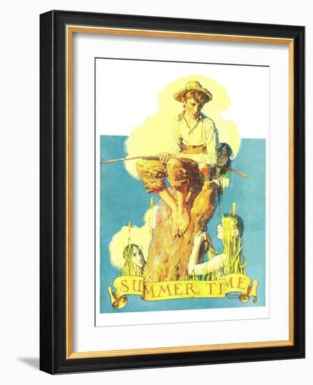 "Summertime, 1933", August 5,1933-Norman Rockwell-Framed Giclee Print