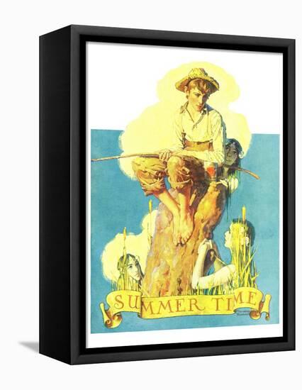 "Summertime, 1933", August 5,1933-Norman Rockwell-Framed Premier Image Canvas