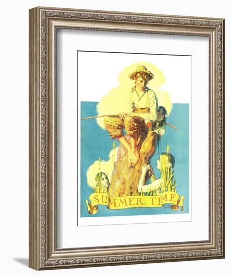 "Summertime, 1933", August 5,1933-Norman Rockwell-Framed Giclee Print