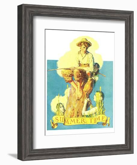 "Summertime, 1933", August 5,1933-Norman Rockwell-Framed Giclee Print