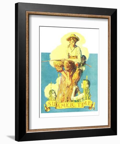 "Summertime, 1933", August 5,1933-Norman Rockwell-Framed Giclee Print