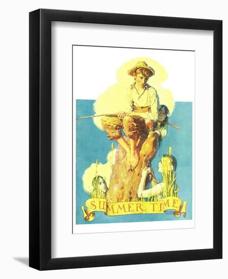 "Summertime, 1933", August 5,1933-Norman Rockwell-Framed Giclee Print