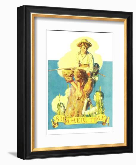 "Summertime, 1933", August 5,1933-Norman Rockwell-Framed Giclee Print