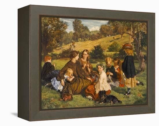 Summertime, Gloucestershire, Exh.1860-James Archer-Framed Premier Image Canvas