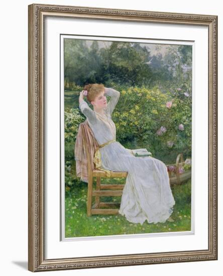 Summertime: Portrait of the Artist's Wife, Hannah-Edward Killingworth Johnson-Framed Giclee Print