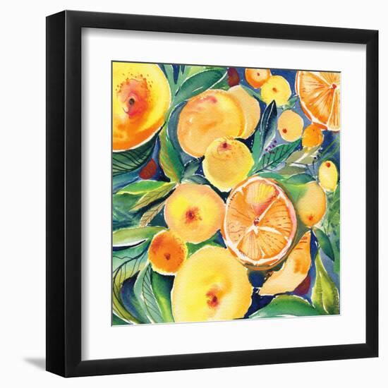 Summery Citrus-Kristy Rice-Framed Art Print