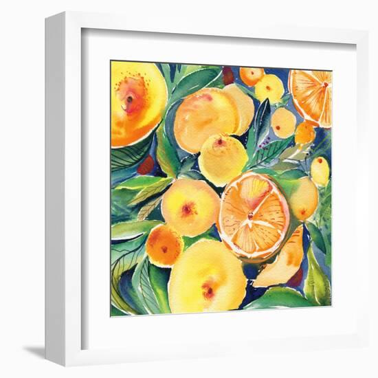 Summery Citrus-Kristy Rice-Framed Art Print