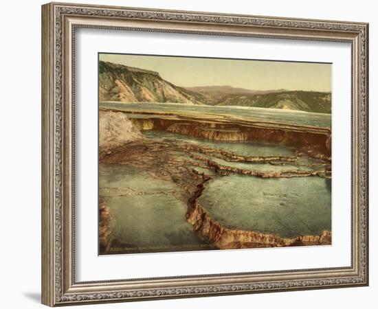 Summit Basin, Mammoth Hot Spring, Yellowstone National Park, c.1898-American Photographer-Framed Giclee Print