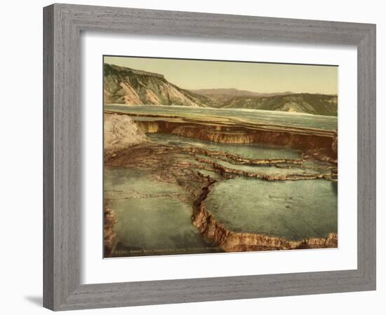 Summit Basin, Mammoth Hot Spring, Yellowstone National Park, c.1898-American Photographer-Framed Giclee Print