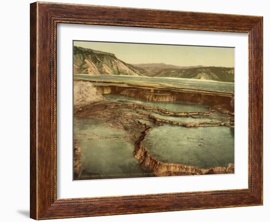 Summit Basin, Mammoth Hot Spring, Yellowstone National Park, c.1898-American Photographer-Framed Giclee Print