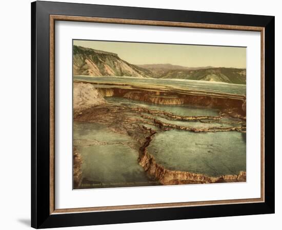 Summit Basin, Mammoth Hot Spring, Yellowstone National Park, c.1898-American Photographer-Framed Giclee Print