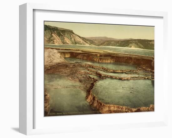 Summit Basin, Mammoth Hot Spring, Yellowstone National Park, c.1898-American Photographer-Framed Giclee Print