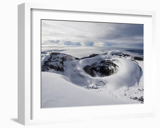 Summit Crater, Volcan Cotopaxi, 5897M, the Highest Active Volcano in the World, Ecuador-Christian Kober-Framed Photographic Print