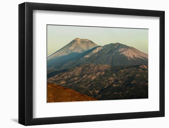 Summit of 1745M Active Volcan San Cristobal on Left, Chinandega, Nicaragua, Central America-Rob Francis-Framed Photographic Print