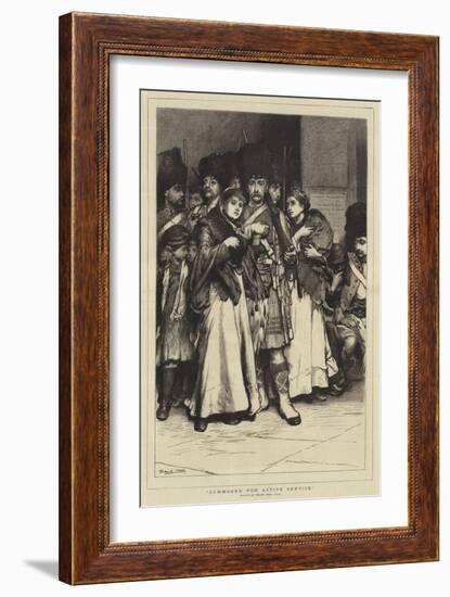 Summoned for Active Service-Frank Holl-Framed Giclee Print