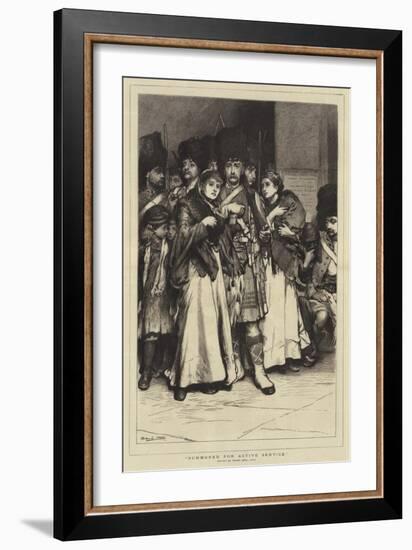 Summoned for Active Service-Frank Holl-Framed Giclee Print