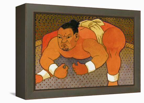 Sumo Wrestler-John Newcomb-Framed Premier Image Canvas
