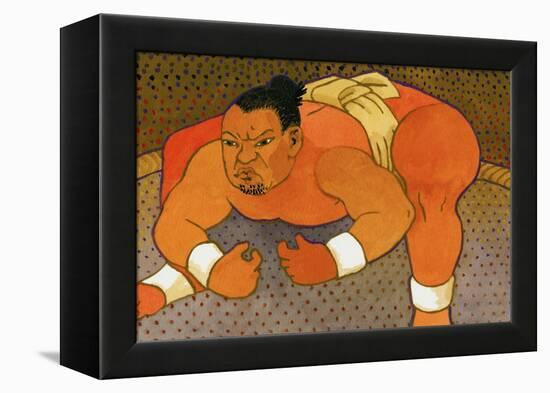 Sumo Wrestler-John Newcomb-Framed Premier Image Canvas