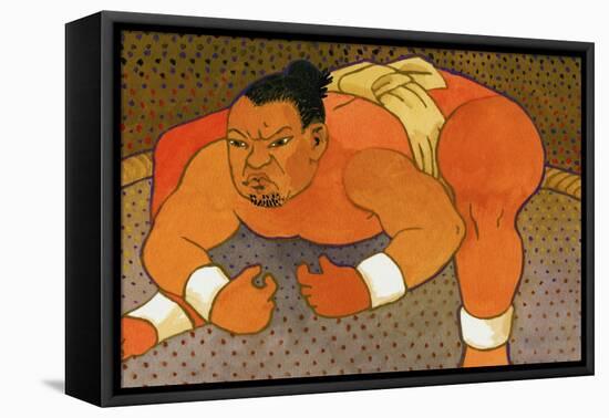 Sumo Wrestler-John Newcomb-Framed Premier Image Canvas