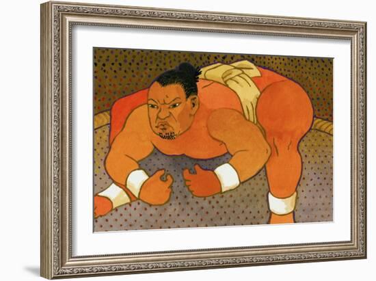 Sumo Wrestler-John Newcomb-Framed Giclee Print