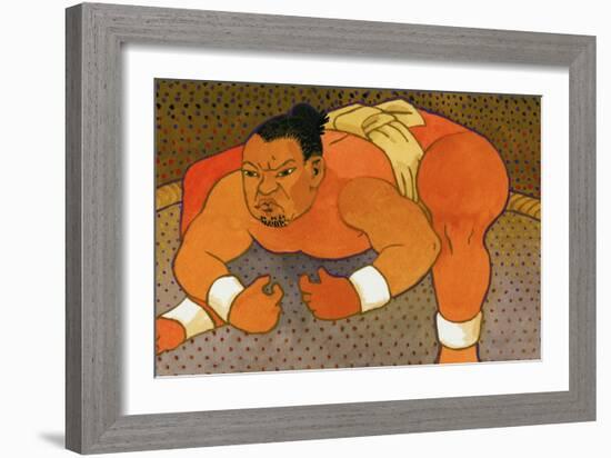 Sumo Wrestler-John Newcomb-Framed Giclee Print