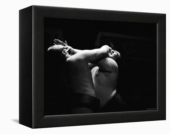 Sumo Wrestlers During Match-Bill Ray-Framed Premier Image Canvas