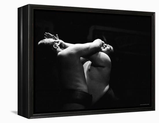 Sumo Wrestlers During Match-Bill Ray-Framed Premier Image Canvas