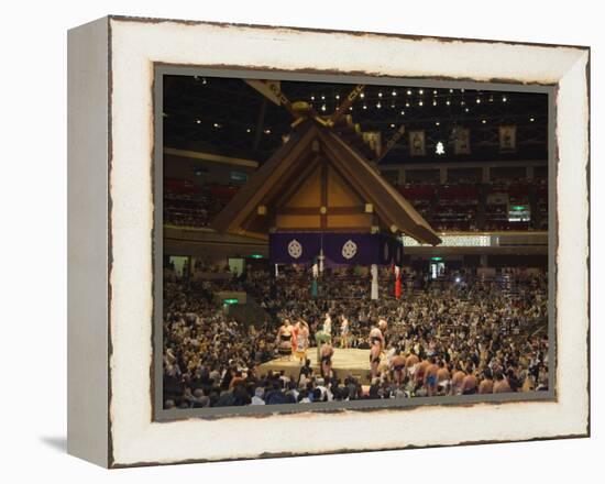 Sumo Wrestlers, Kokugikan Hall Stadium, Tokyo, Japan-Christian Kober-Framed Premier Image Canvas